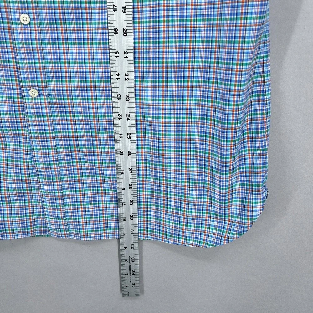 Polo Ralph Lauren Shirt Mens XL 17.5‎ Plaid Button Up Multicolor Madras Dress